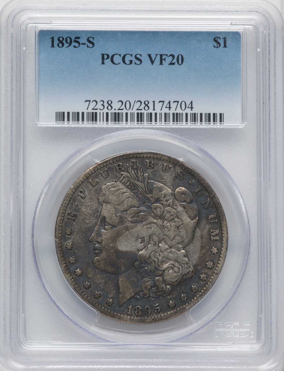 1895-S $1 Morgan Dollar PCGS VF20