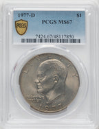 1977-D $1 Eisenhower Dollar PCGS MS67