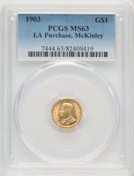 1903 G$1 MCKIN Commemorative Gold PCGS MS63