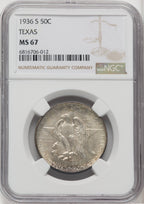 1936-S 50C Texas Commemorative Silver NGC MS67 (518925074)