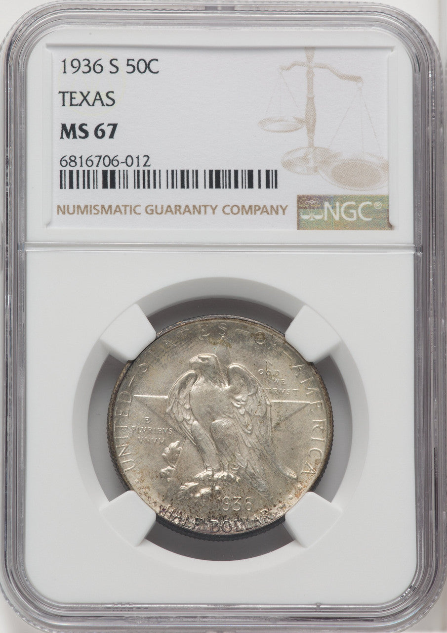 1936-S 50C Texas Commemorative Silver NGC MS67 (518925074)