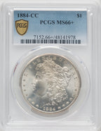 1884-CC $1 Morgan Dollar PCGS MS66+
