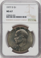1977-D $1 Eisenhower Dollar NGC MS67 (506001056)