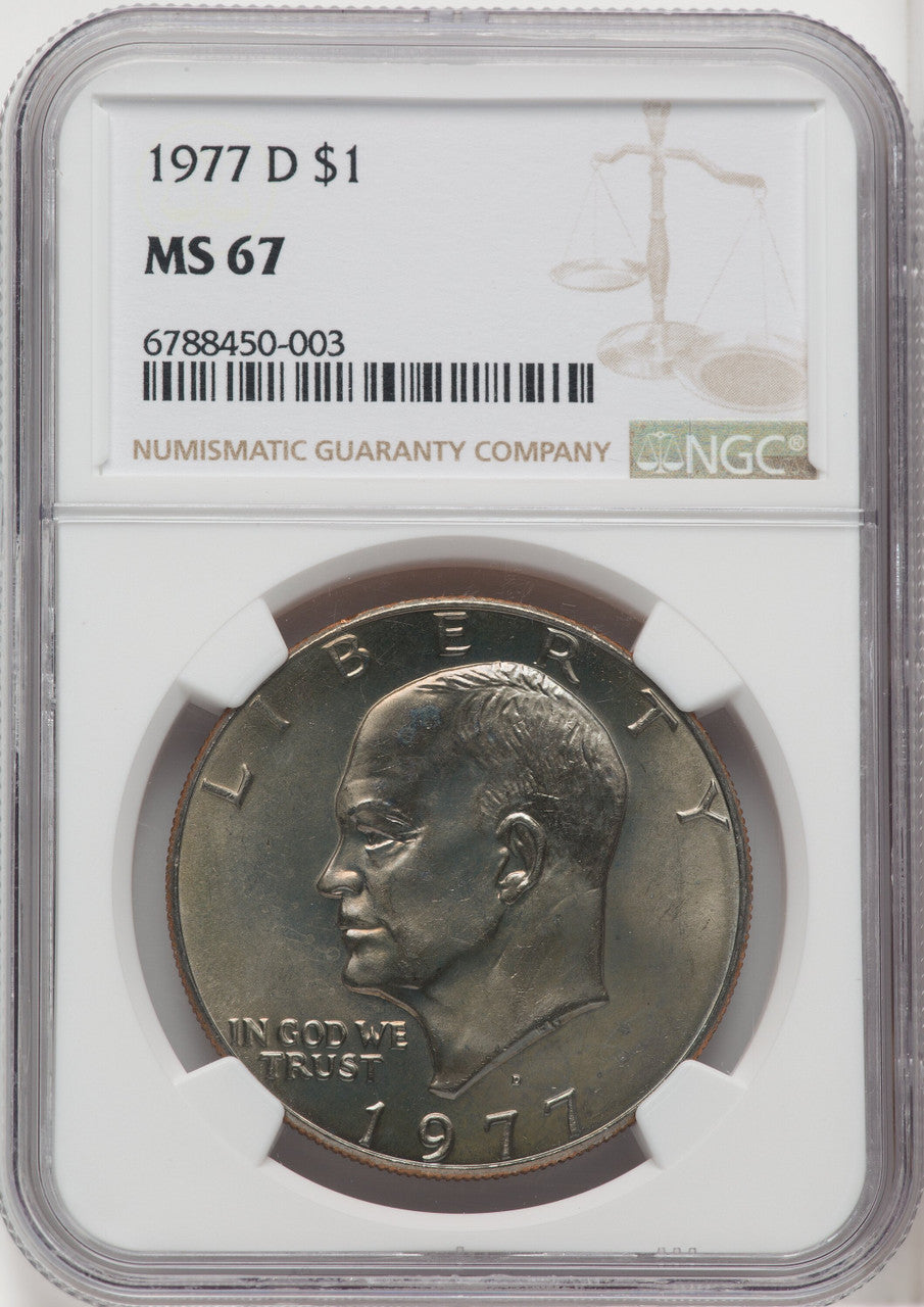 1977-D $1 Eisenhower Dollar NGC MS67 (506001056)