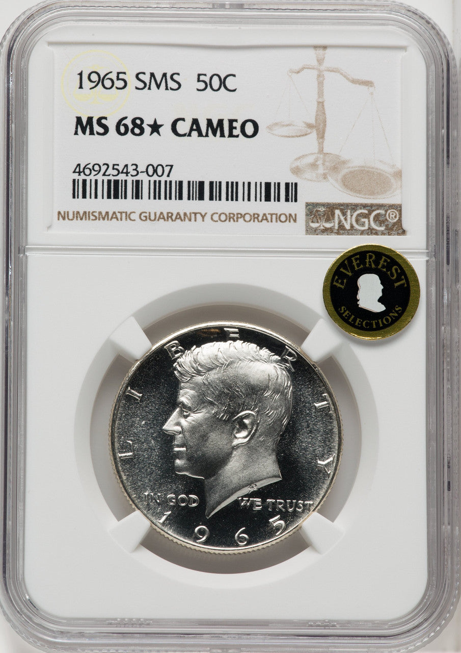 1965 50C SMS CA SMS Kennedy Half Dollar NGC MS68