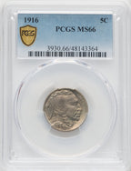 1916 5C Buffalo Nickel PCGS MS66