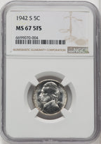 1942-S 5C FS Jefferson Nickel NGC MS67