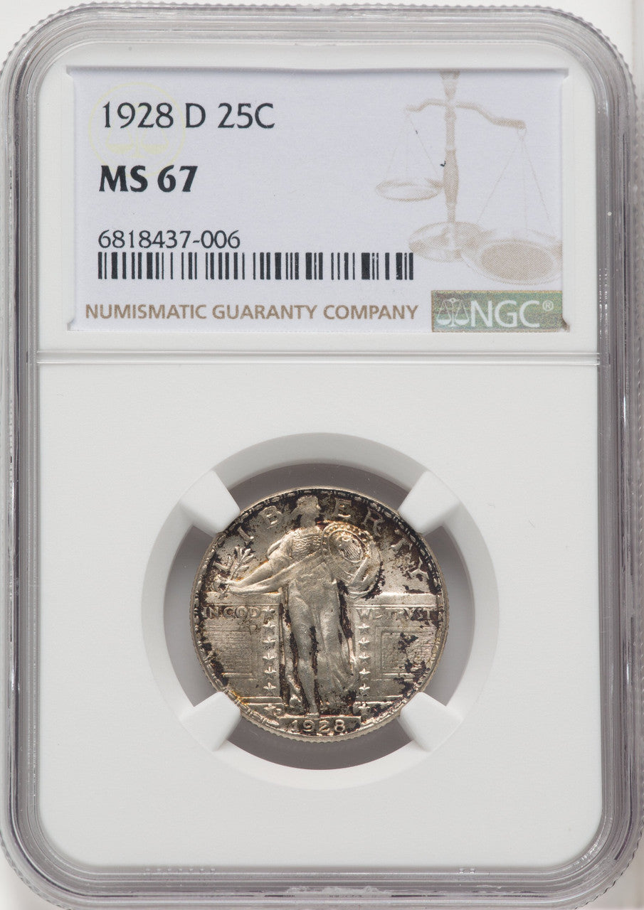 1928-D 25C Standing Liberty Quarter NGC MS67