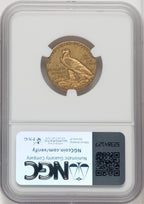 1909-S $5 Indian Half Eagle NGC AU50