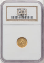 1855 G$1 Type Two Gold Dollar NGC AU58 (766569021)
