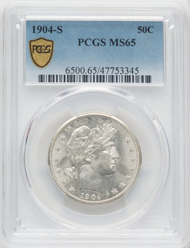 1904-S 50C Barber Half Dollar PCGS MS65
