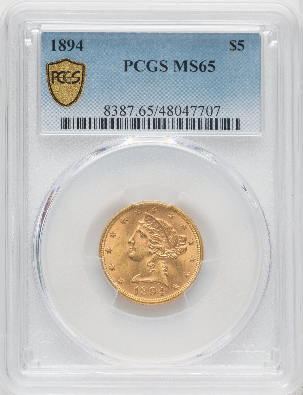 1894 $5 Liberty Half Eagle PCGS MS65