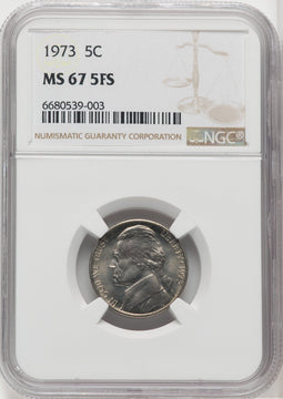 1973 5C FS Jefferson Nickel NGC MS67 (506001007)