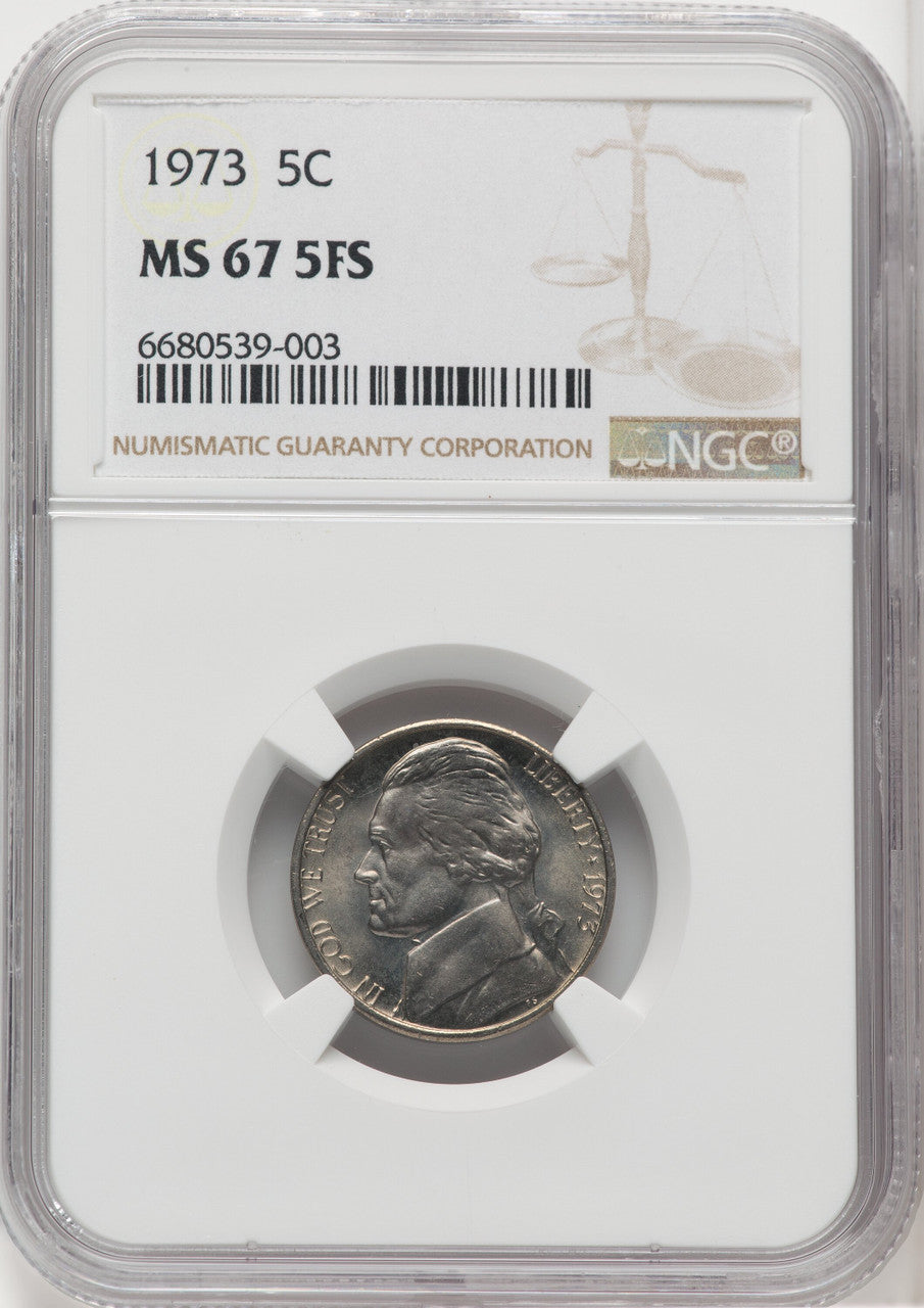 1973 5C FS Jefferson Nickel NGC MS67 (506001007)