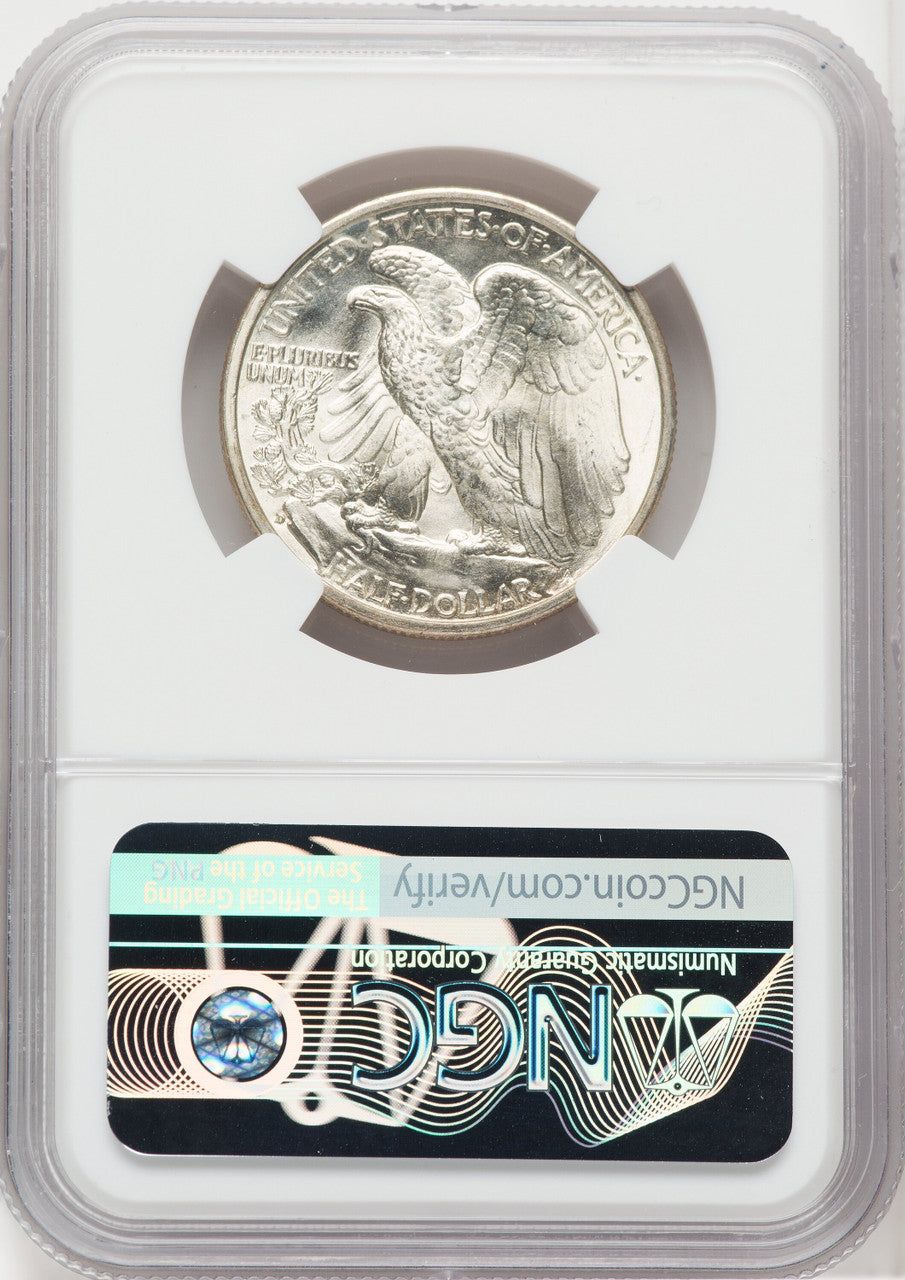 1936-D 50C CAC Walking Liberty Half Dollar NGC MS66