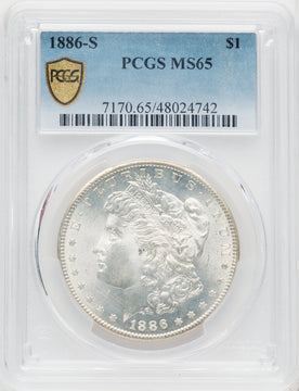 1886-S $1 Morgan Dollar PCGS MS65