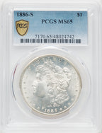 1886-S $1 Morgan Dollar PCGS MS65