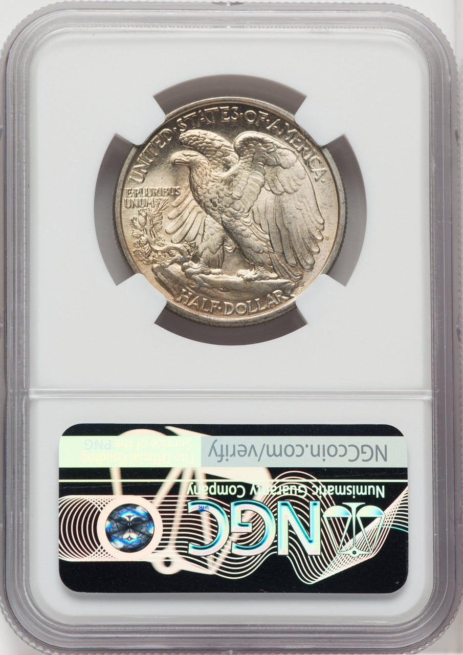 1937 50C Walking Liberty Half Dollar NGC MS66+