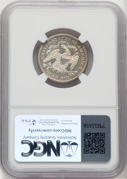 1883 25C Proof Seated Quarter NGC PR65