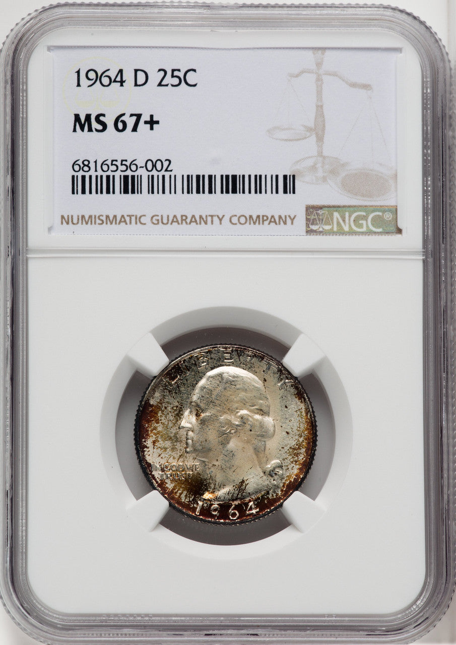 1964-D 25C Washington Quarter NGC MS67+