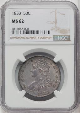 1833 50C Bust Half Dollar NGC MS62
