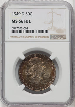 1949-D 50C FL Franklin Half Dollar NGC MS66 (518925025)