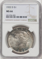 1922-D $1 Peace Dollar NGC MS66 (518925039)