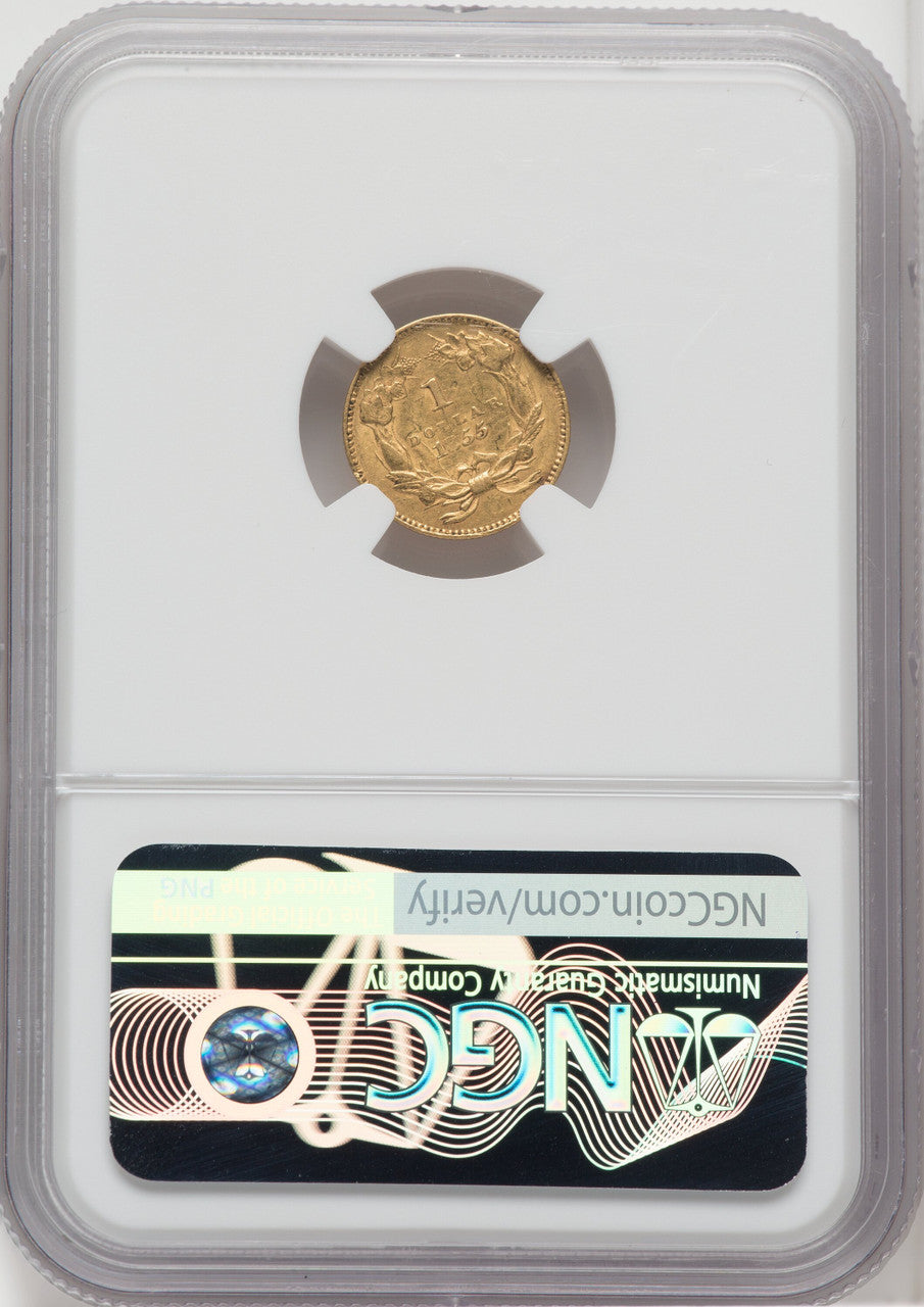 1855 G$1 Type Two Gold Dollar NGC AU58 (518925041)