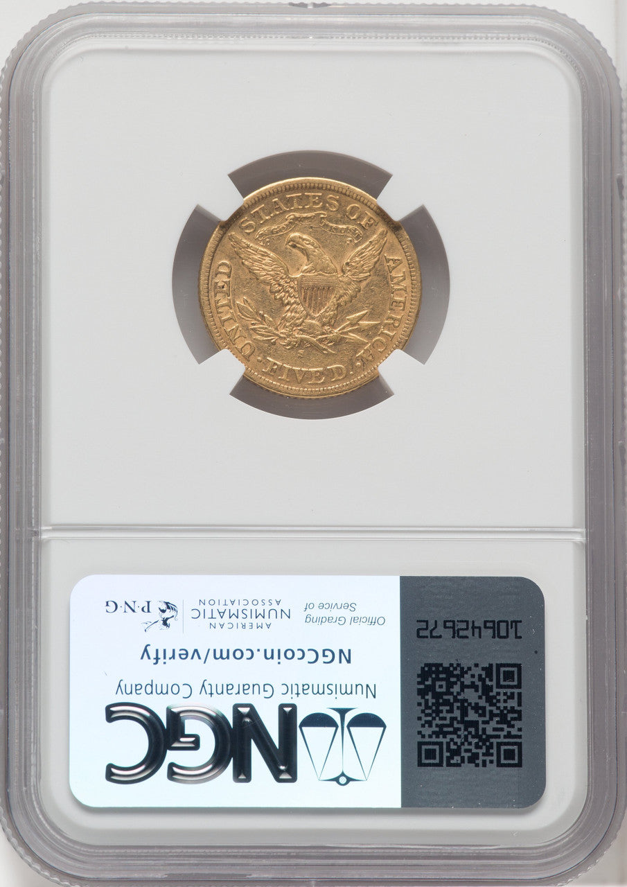 1873-S $5 Liberty Half Eagle NGC AU53