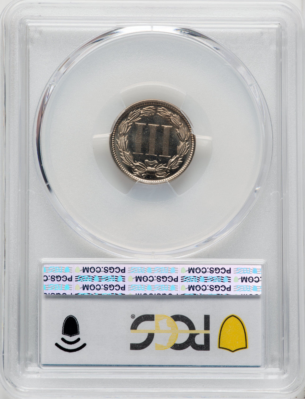 1877 3CN Proof Three Cent Nickel PCGS PR66