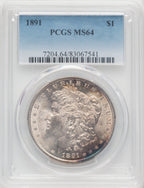 1891 $1 Morgan Dollar PCGS MS64 (766680027)