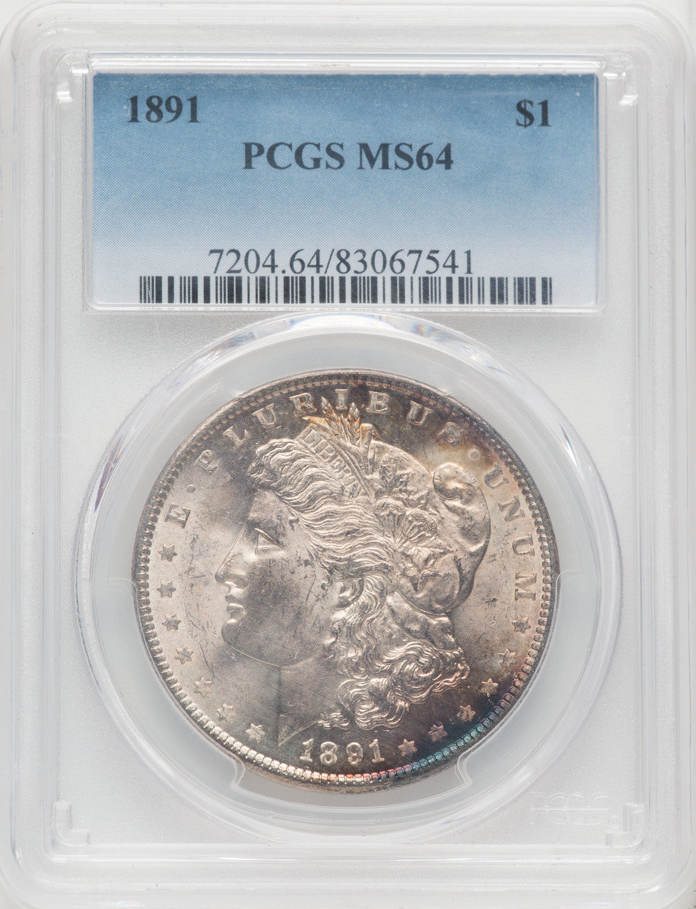 1891 $1 Morgan Dollar PCGS MS64 (766680027)