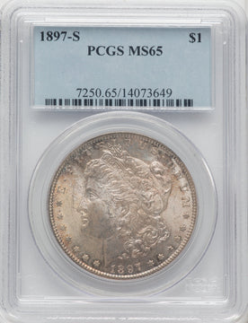 1897-S $1 Morgan Dollar PCGS MS65