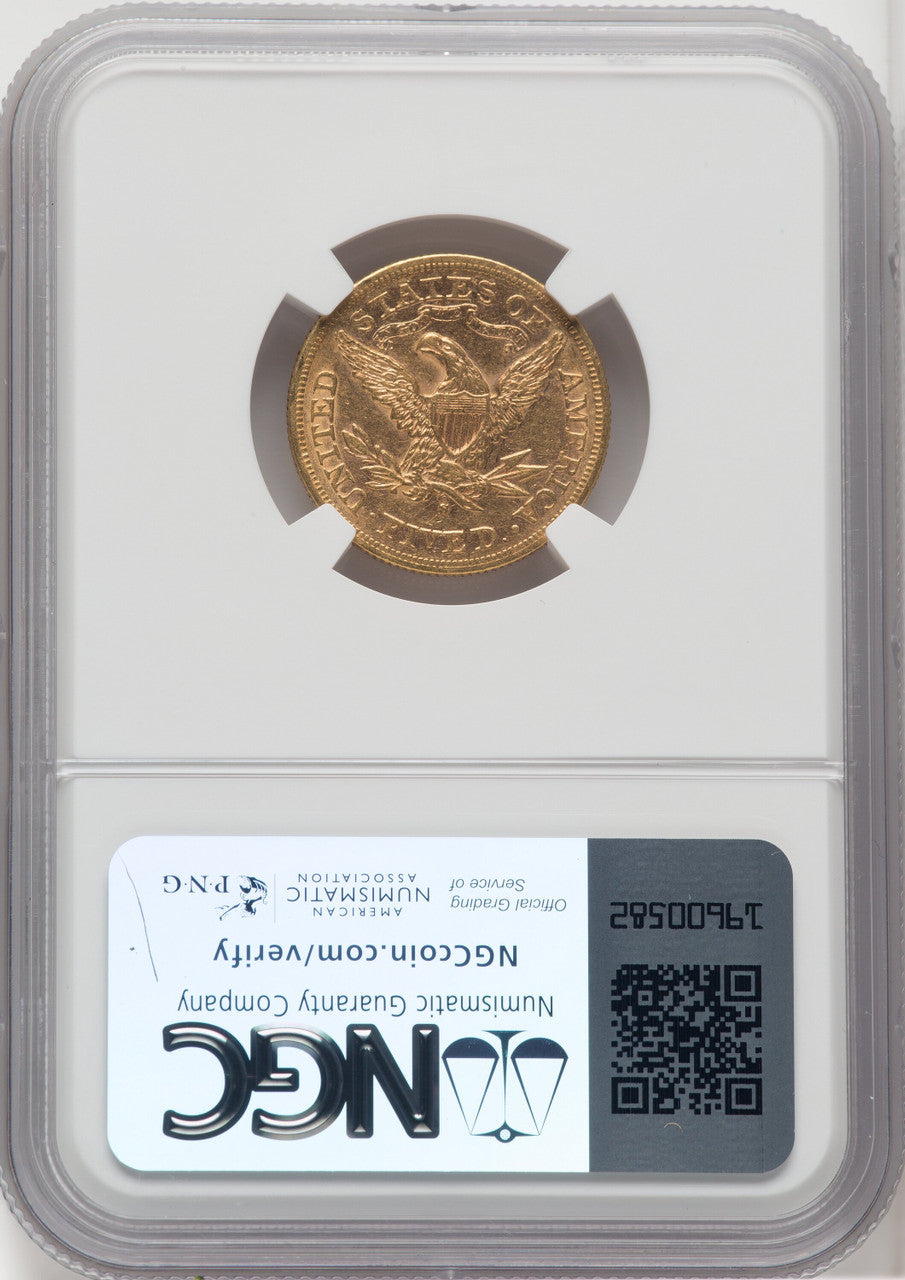 1878-S $5 Liberty Half Eagle NGC AU55