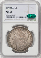 1892-CC $1 CAC Morgan Dollar NGC MS64