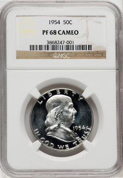 1954 50C CA Proof Franklin Half Dollar NGC PR68
