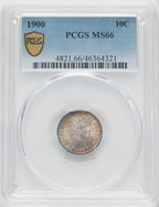 1900 10C Barber Dime PCGS MS66