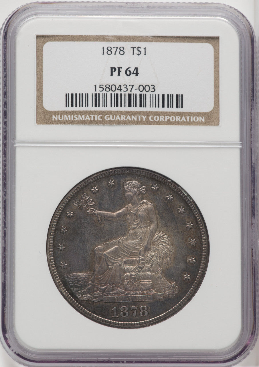 1878 T$1 Proof Trade Dollar NGC PR64