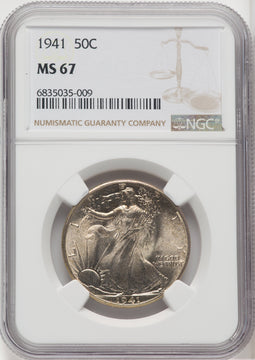 1941 50C Walking Liberty Half Dollar NGC MS67 (766799034)