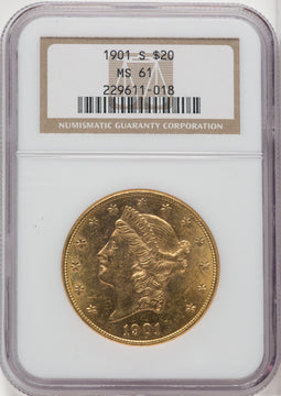 1901-S $20 Liberty Double Eagle NGC MS61