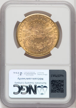 1887-S $20 Liberty Double Eagle NGC AU58