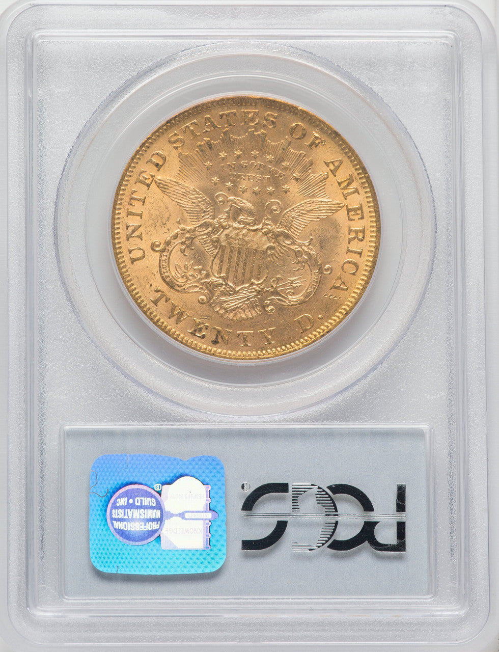 1873 $20 OPEN 3 Liberty Double Eagle PCGS AU58 (505374014)