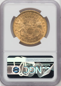 1873 $20 OPEN 3 Liberty Double Eagle NGC MS61 (766345077)