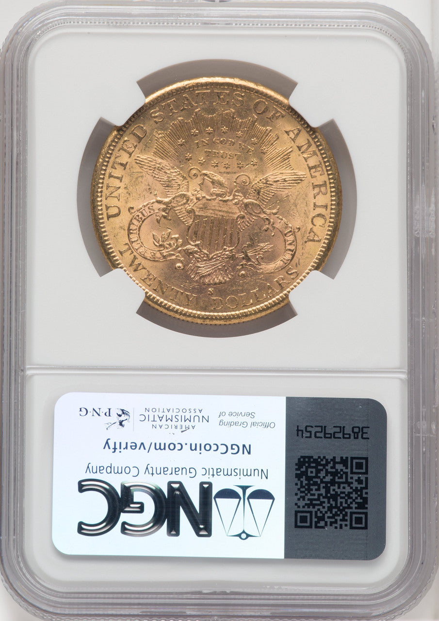 1880-S $20 Liberty Double Eagle NGC MS60