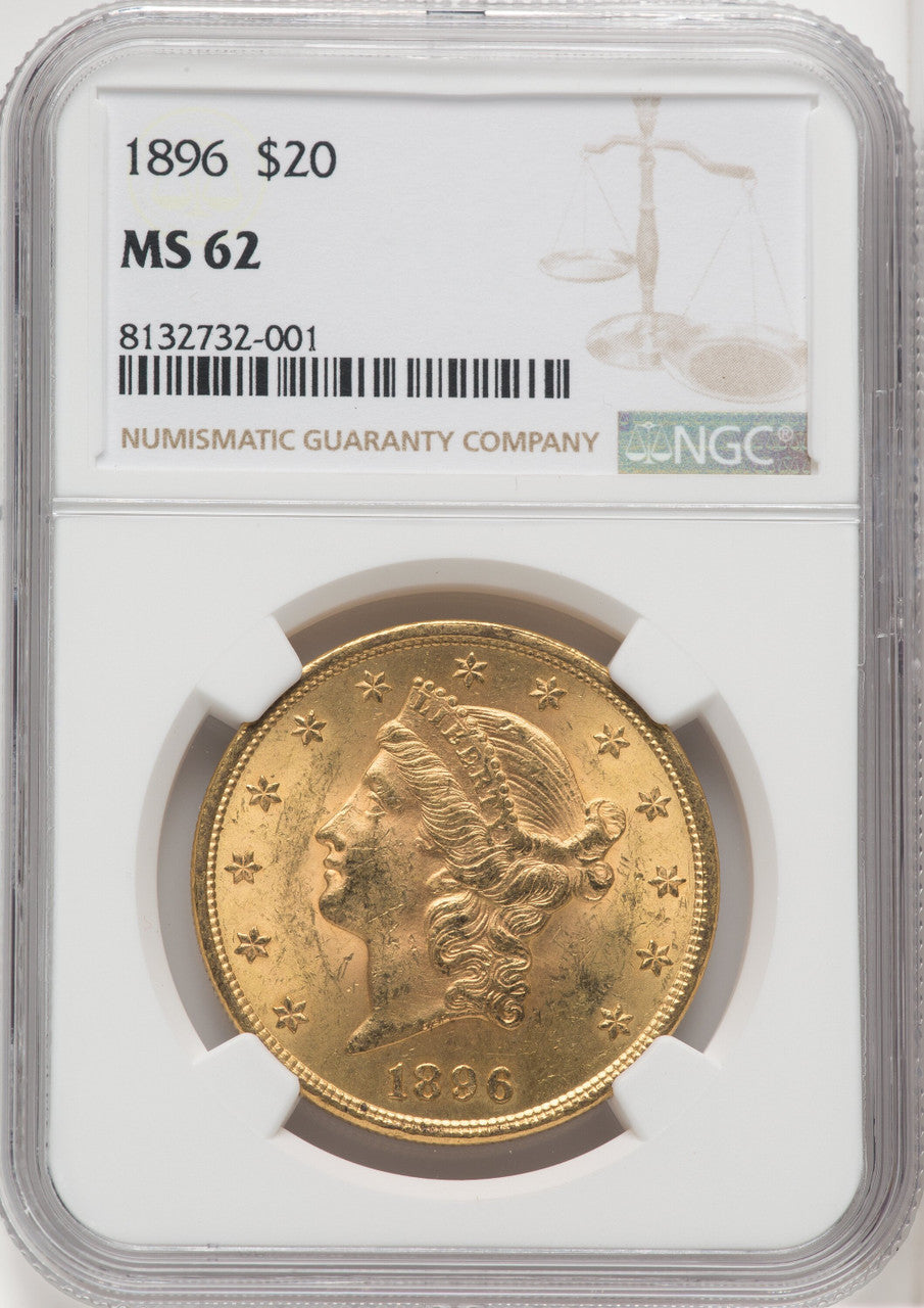 1896 $20 Liberty Double Eagle NGC MS62 (173949101)