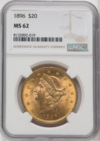 1896 $20 Liberty Double Eagle NGC MS62 (173918073)
