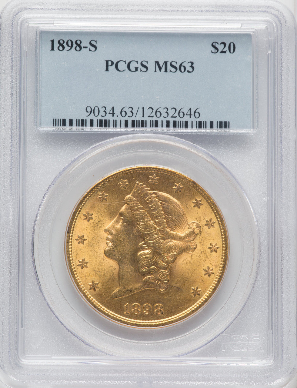 1898-S $20 Liberty Double Eagle PCGS MS63 (764519027)