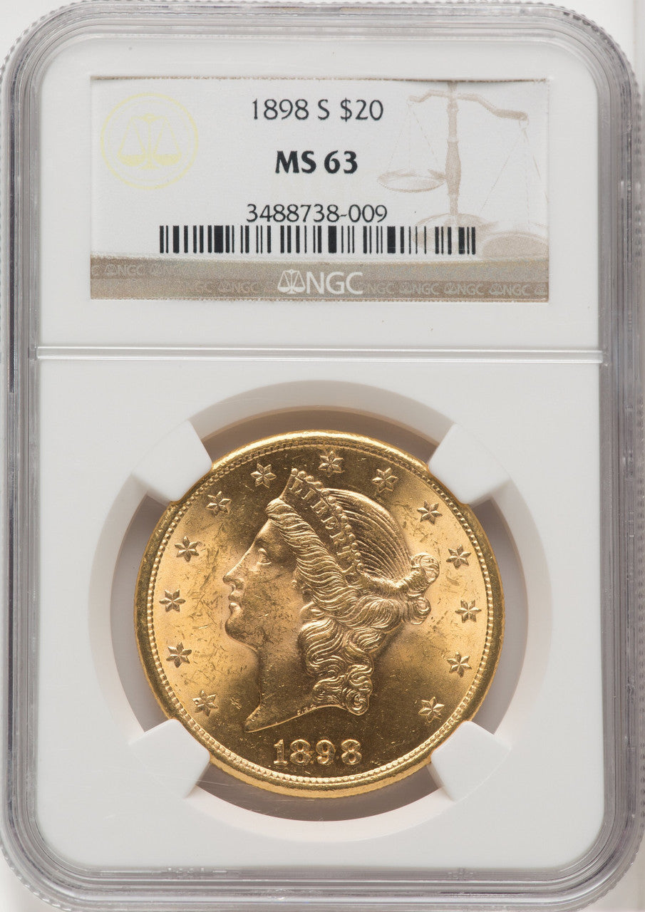 1898-S $20 Liberty Double Eagle NGC MS63 (765619006)