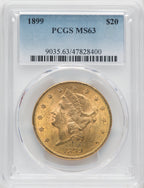 1899 $20 Liberty Double Eagle PCGS MS63 (171367392)