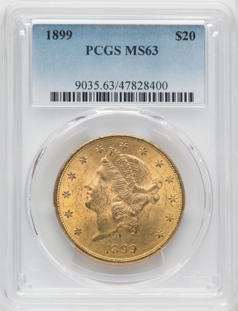 1899 $20 Liberty Double Eagle PCGS MS63 (171367392)
